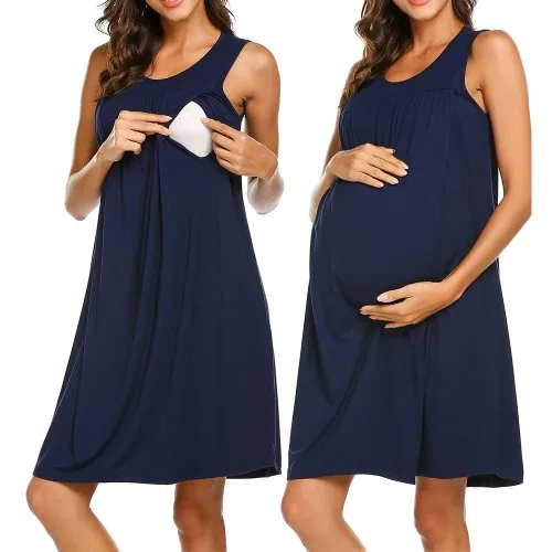 Marineblauw jurk