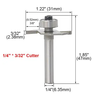Image de Embout Routeur T-Slot HSS 1/4" - Précision & Durabilité
