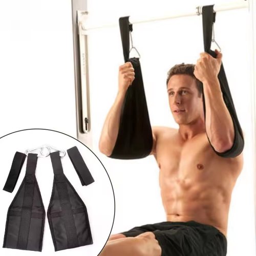 Imagen de Correas de suspensión AB para Fitness, par resistente a desgarros para barra de dominadas, levantador de piernas colgante, gimnasio en casa, equipo de Fitness