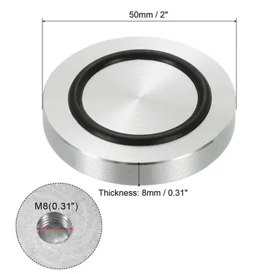 Image de Adaptateurs de Pieds de Table Ronds en Aluminium - 40/50/60mm