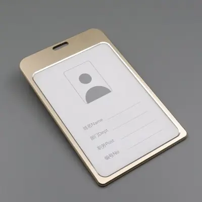 Image de Porte-Carte ID Transparent en Aluminium Double Face