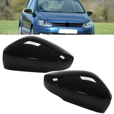Image de Couvercle Rétroviseur Noir pour VW Polo 6R