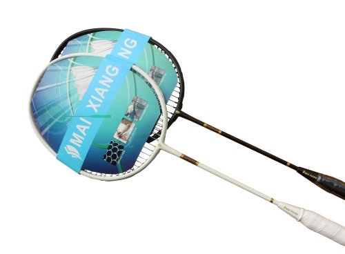 Immagine di Racchette da badminton in carbonio composito MAI XIANG da 2 pezzi, racchetta da badminton per allenamento per principianti