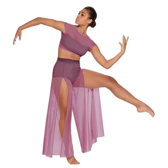Image de Tenue de Danse Moderne 2 Pièces - Haut Court & Pantalon Large