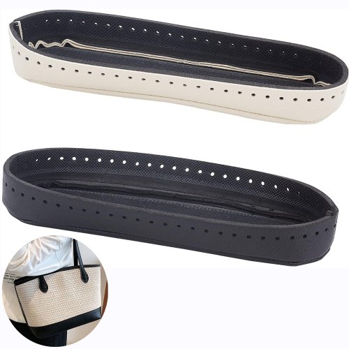 Bild von 32x12cm Leder Tasche Boden Stricken Häkeln Tasche Kissen Basis Shaper Pad für DIY Weben Tragetaschen Handtasche geldbörse Zubehör