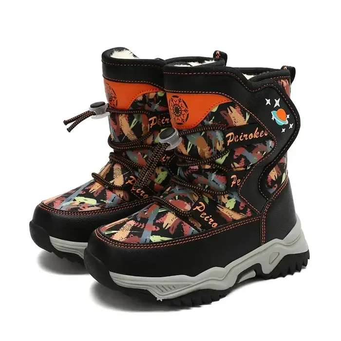 Image de Bottes d'Hiver Enfants - Chaudes, Imperméables & Anti-Dérapantes
