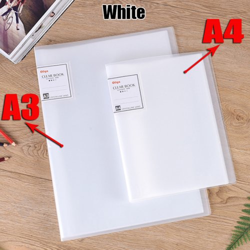 Afbeelding van HOMFUN A3/A4 Diamond Painting-opbergboek - Organizer met 30 kristalheldere zakken, bewaakt veilig en geeft uw kunstwerken weer