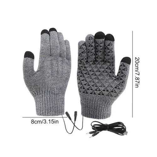 Imagen de Guantes calefactables eléctricos con USB, guantes térmicos de invierno para exteriores con pantalla ...