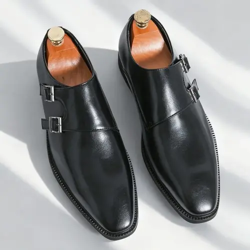 Image de Oxfords Hommes Cuir Bout Pointu - Style Rétro & Confort