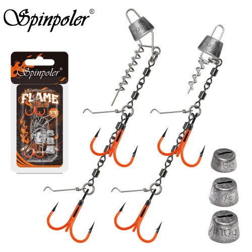Afbeelding van UV-Geschilderde Stinger Rig voor Pike Fishing – Speed Link Rolling Swivel