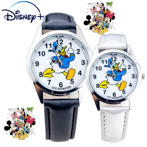 Image of Disney Donald Duck Kids Watch with Leather Strap and Colorful Dial – Perfect Gift for Children