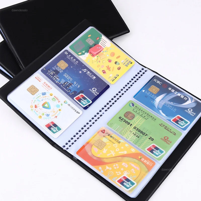 Image of Premium Genuine Leather Card Holder Organizer with 40-120 Card Capacity – Sleek ID & Credit Card Wallet Case for Men and Women