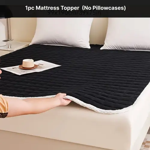 Image de Housse de Matelas Queen Size en Velours de Lait - Douceur & Confort