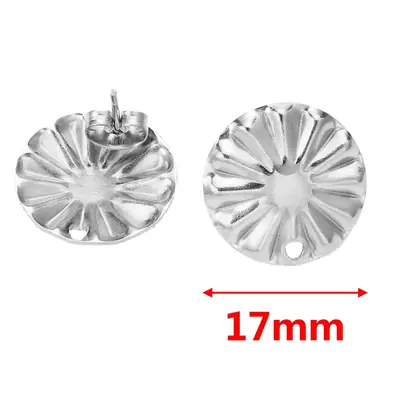 Image de Boucles d'oreilles dorées en acier inoxydable - Lot de 10