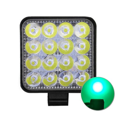 Afbeelding van 12V/24V LED Schijnwerper voor Auto, ATV, Offroad Voertuigen en Vrachtwagens – Groene Mistlamp en Werkverlichting met LED Strip voor SUV, 4WD, Boot en Barra Verlichting