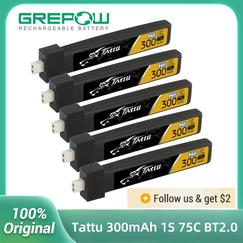 Zdjęcie Bateria LiPo 300mAh 1S 75C 3,8V – Idealna dla BetaFPV Air65 i Meteor65 Pro