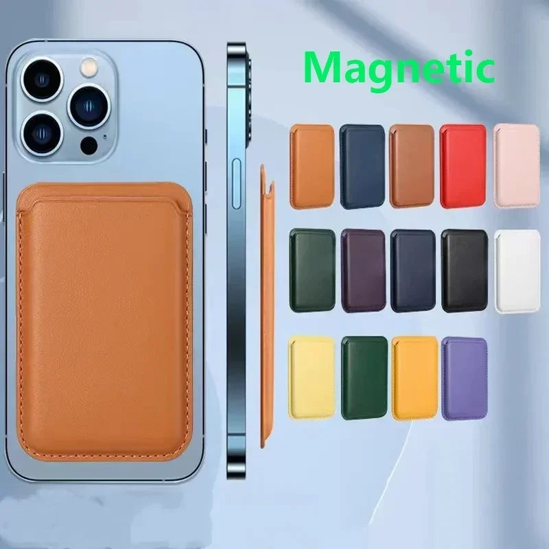 Afbeelding van Luxe magnetische lederen portemonnee hoes voor iPhone 15, 14, 13, 12, 11 Pro Max en Samsung Galaxy S23 – elegante telefoonhoes met kaarthouder en beschermende cover