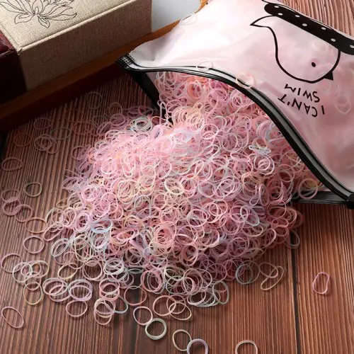 Image de Élastiques de Cheveux Colorés pour Filles - Lot de 1000/2000 Pièces