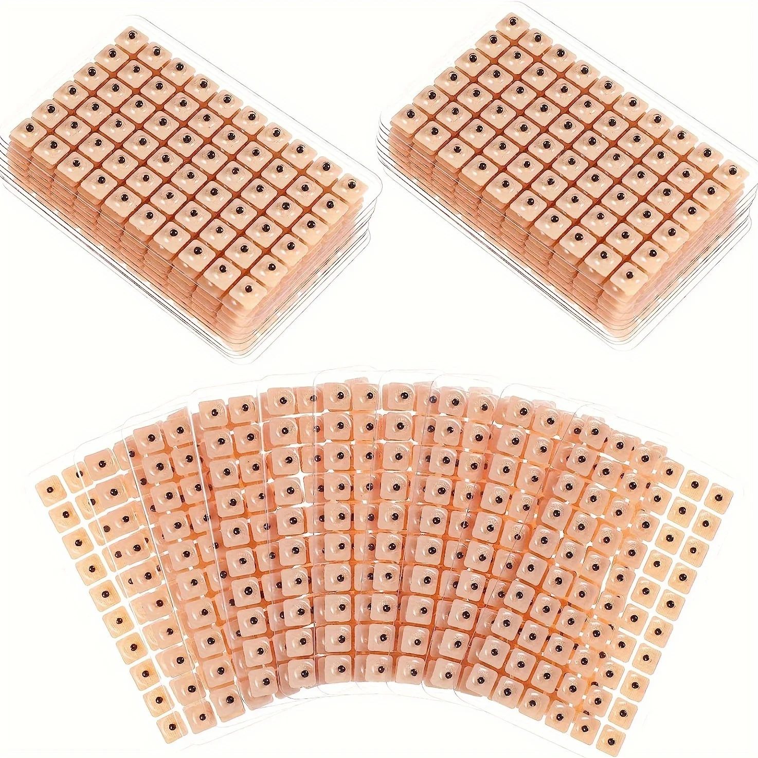 Bild von 600/1200PCS Entspannung Ohr Aufkleber Therapie Nadel Patch Ohr Akupunktur Nadel Ohr Massage Pflege Auriculotherapie Vaccaria Samen
