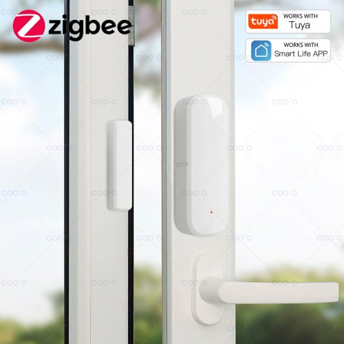 Tuya Zigbee Deursensor Raamcontactsensor Open Gesloten Detector Smart Home Alarm Beveiliging werkt met Smart Life