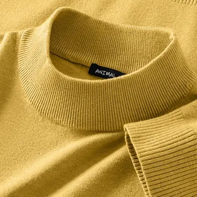 Image de Pull Homme Col Montant en Laine - Style Décontracté & Chaud