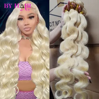Image de Extensions cheveux humains blond miel 32 pouces ondulés