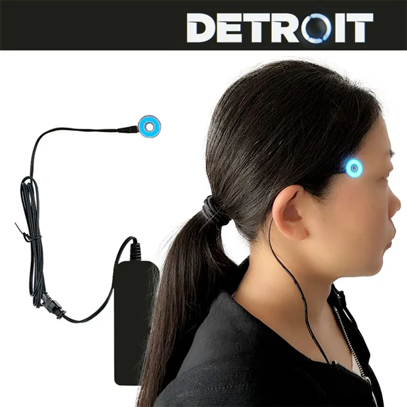 Image of Detroit: Become Human Connor RK800 Wireless LED Temple Light & Kara State Scintillation Ring Headpiece Cosplay Prop