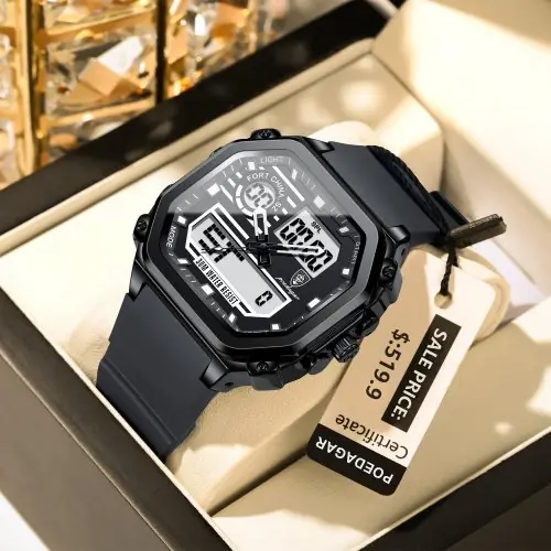 Image de Montre Sport LED Homme - Affichage Numérique & Silicone