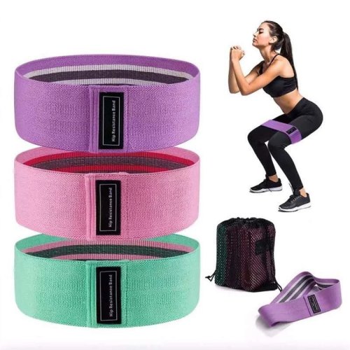 Bild von Elastische Widerstandsbänder für Hüft- und Beinübungen – Anti-Rutsch Yoga & Fitnessband zur Stärkung von Po, Beinen und Gesäß beim Workout und Bodybuilding