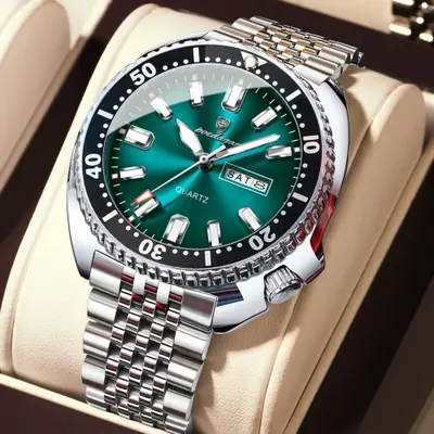 Image de Montre Homme Luxe Quartz Étanche avec Date et Semaine