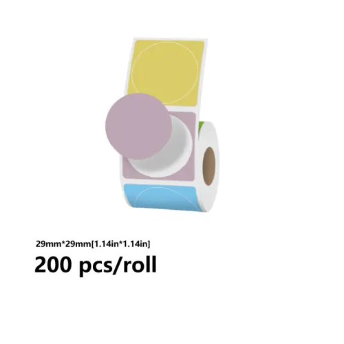 Image de Étiquettes Circulaires Adhésives 30mm pour Imprimante Portable