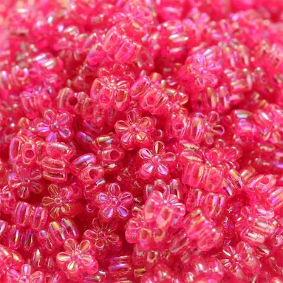 Image de Perles Fleurs Acrylique 4x7mm - Lot de 100 Pièces Multicolores