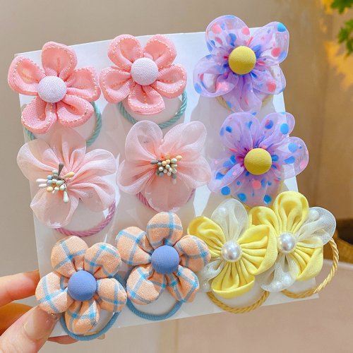 Immagine di Fermagli per Capelli con Fiori - Fascia Elastica per Bambine