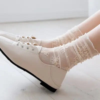 Image de Chaussettes Dentelle Transparentes Femme - Style Lolita Sexy & Respirantes