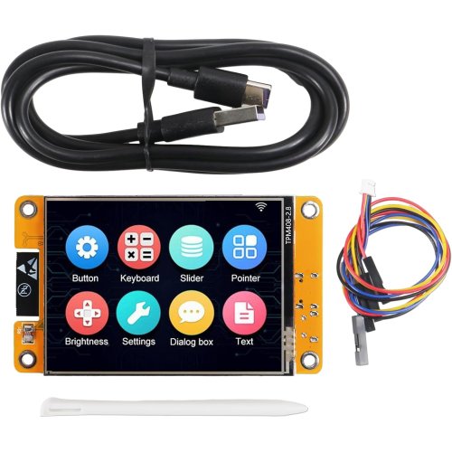 Image of ESP32 2.8-inch TFT LCD Display with Resistive Touchscreen, ILI9341 Driver, 240x320 Resolution, WiFi & Bluetooth Module for IoT Projects
