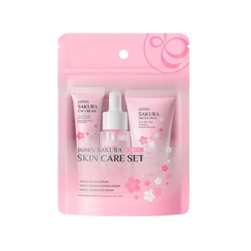 Image de Coffret Soin Visage Sakura - 5 Pièces pour une Peau Éclatante
