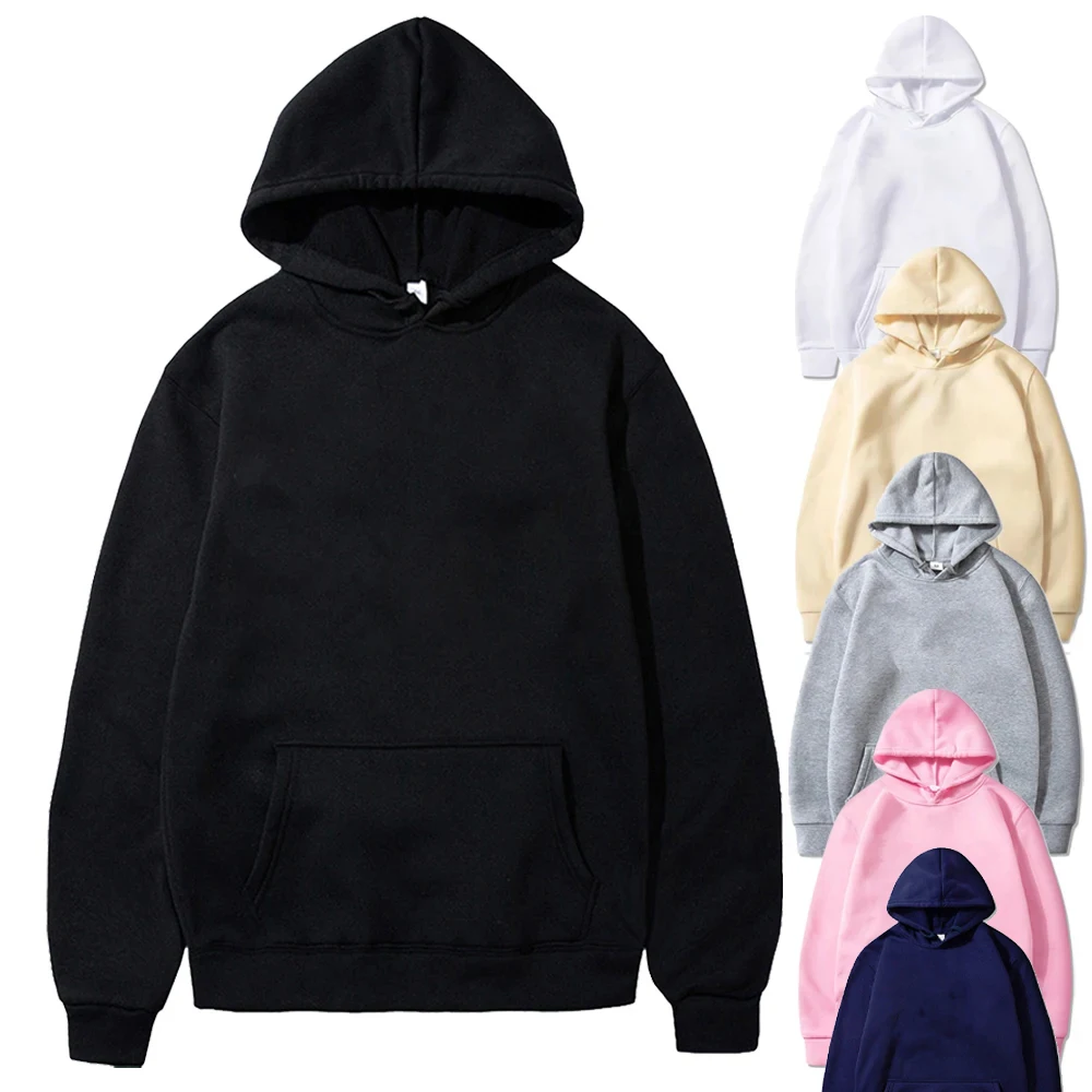 Bild von Übergroße Herren- und Damen-Hoodies aus weichem Fleece – Warme Sweatshirts in Schwarz und Mehreren Farben für Frühling und Herbst