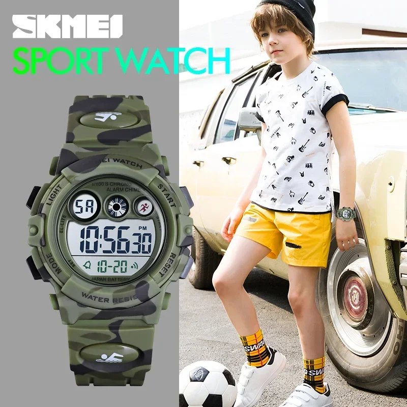 Imagen de Reloj Digital Skmei para Niños, Resistente a Golpes, Impermeable y Deportivo, Ideal para Niñas y Niños con Diseño Moderno y Funciones Electrónicas