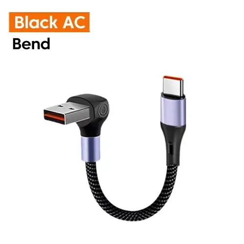 Image de Câble USB-C Coudé Court - Charge Rapide 15cm & 30cm