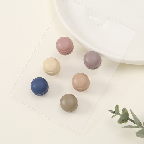 Image of Elegant Candy-Colored Magnetic Hijab Pins – 6-Pair Set for Muslim Women, Fashionable Brooches to Secure Scarves with Style