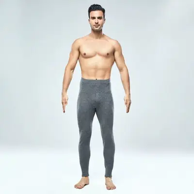 Image de Leggings Thermiques Homme en Laine Mérinos - Hiver Chaud & Confortable