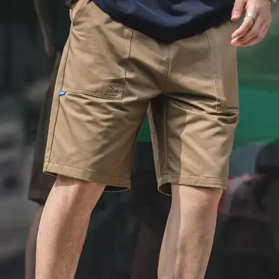Image de Shorts Hommes Vintage Kaki - Coupe Ajustée & Confortable
