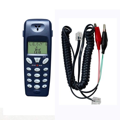 Imagen de Teléfono con Cable de Prueba Profesional para Diagnóstico de Líneas Telefónicas y Redes – Kit Completo de Herramientas de Telecomunicaciones