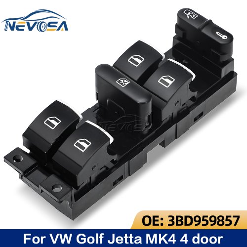 Image of VW Window Control Switch Button Compatible with GTI, Golf 4, Jetta MK4, Bora, Beetle, Passat B5 – 3BD 959 857 (1999-2004)