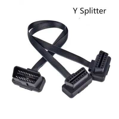 Image de Câble OBD2 Y 30cm - Connecteur Double Mâle/Femelle 16 Broches