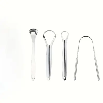 Image de Nettoyeur de Langue Acier Inoxydable - Haleine Fraîche & Hygiène Optimale