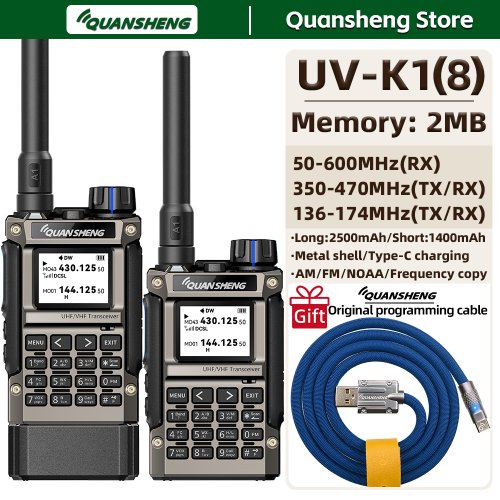 Image of Quansheng UV K1 8 Mini Kong Walkie Talkie Wireless Set Hunting Camping Long Range Ham Communication Radio K5 K6 Walkier Talkie