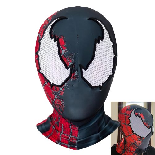 Image of Official Venom Spider-Man Cosplay Mask Helmet – Authentic Superhero Costume Accessory for Halloween, Carnival, and Dress-Up Parties