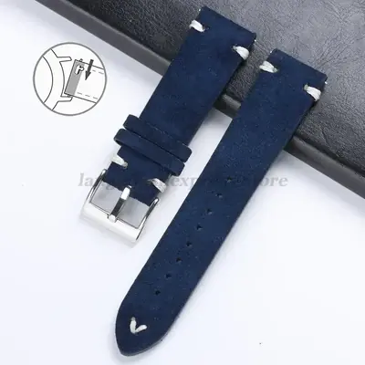 Image de Bracelet en Cuir Suédé Vintage pour Montres Smartwatch