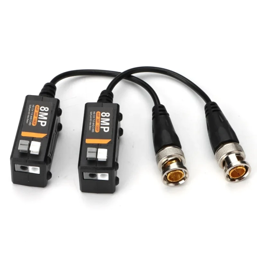 Immagine di Balun Passivo per Telecamere CCTV 8MP con Connettore BNC, Supporto AHD/CVI/TVI/4K, Compatibile con Cavi Cat5e e Cat6 UTP